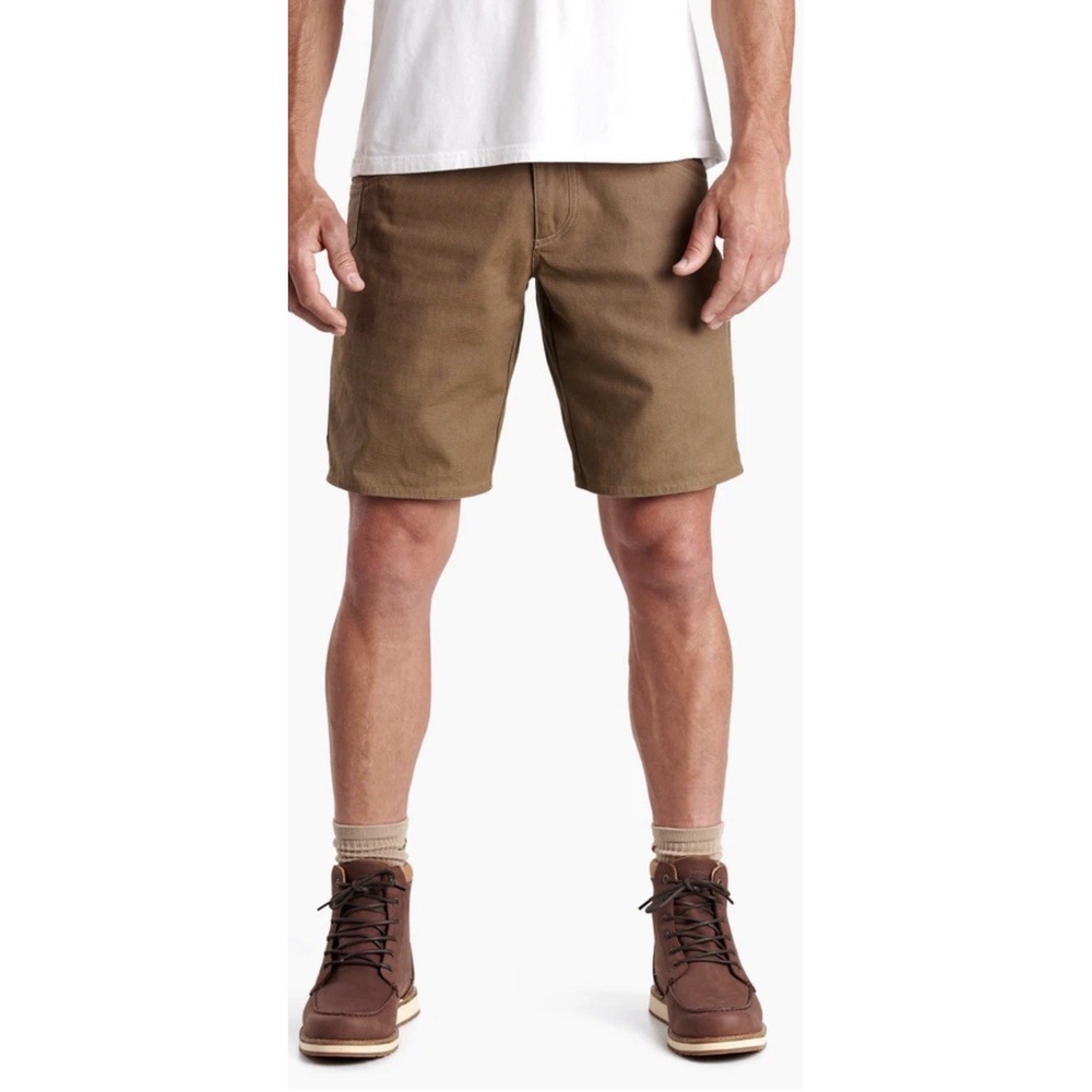 Kuhl The Law Shorts Mens 36x12 Relaxed Dark Khaki Canvas Like